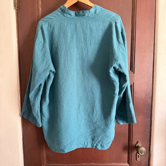 Teal Women's Blouse - Picture 5 of 7